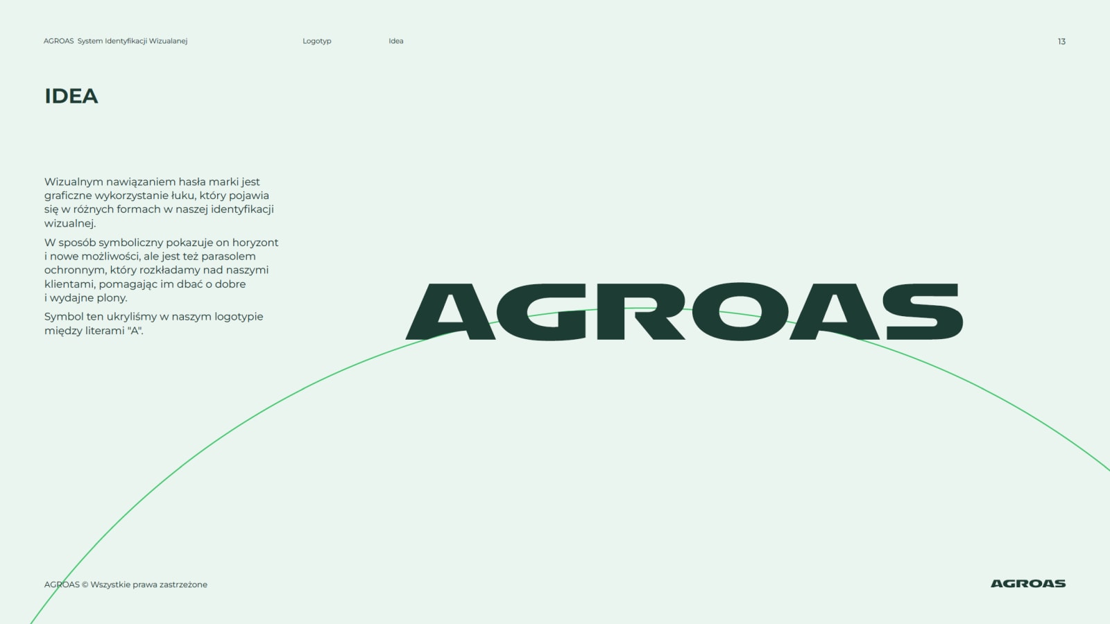 brandbook Agroas - idea logo